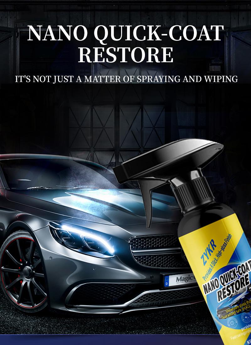 ZYKR Car Nano quick-coat restore-Coating Spray-Advanced Automobile Quick-acting Coating Agent With Dust -Proof and Glazing Effects -Long Lasting Car Showroom gloss that LASTS 350ml ZYKR Car Nano quick-coat restore-Coating Spray-Advanced Automobile Quick-acting Coating Agent With Dust -Proof and Glazing Effects -Long Lasting Car Showroom gloss that LASTS 350ml
