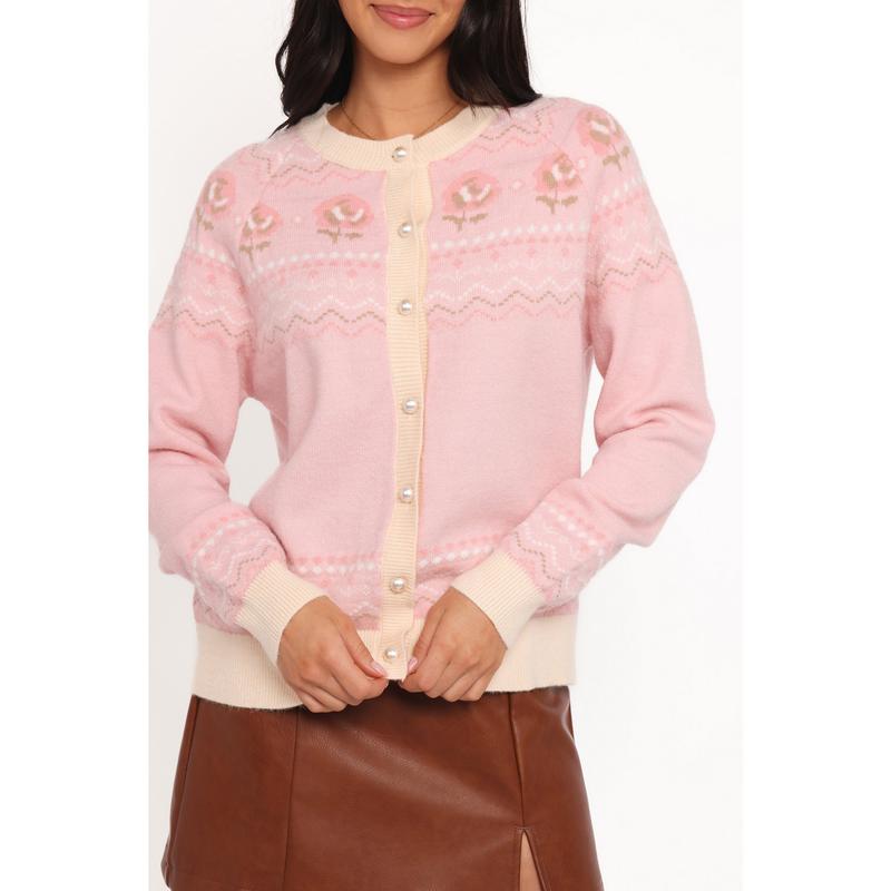 Poppi Fairisle Cardigan - Pink