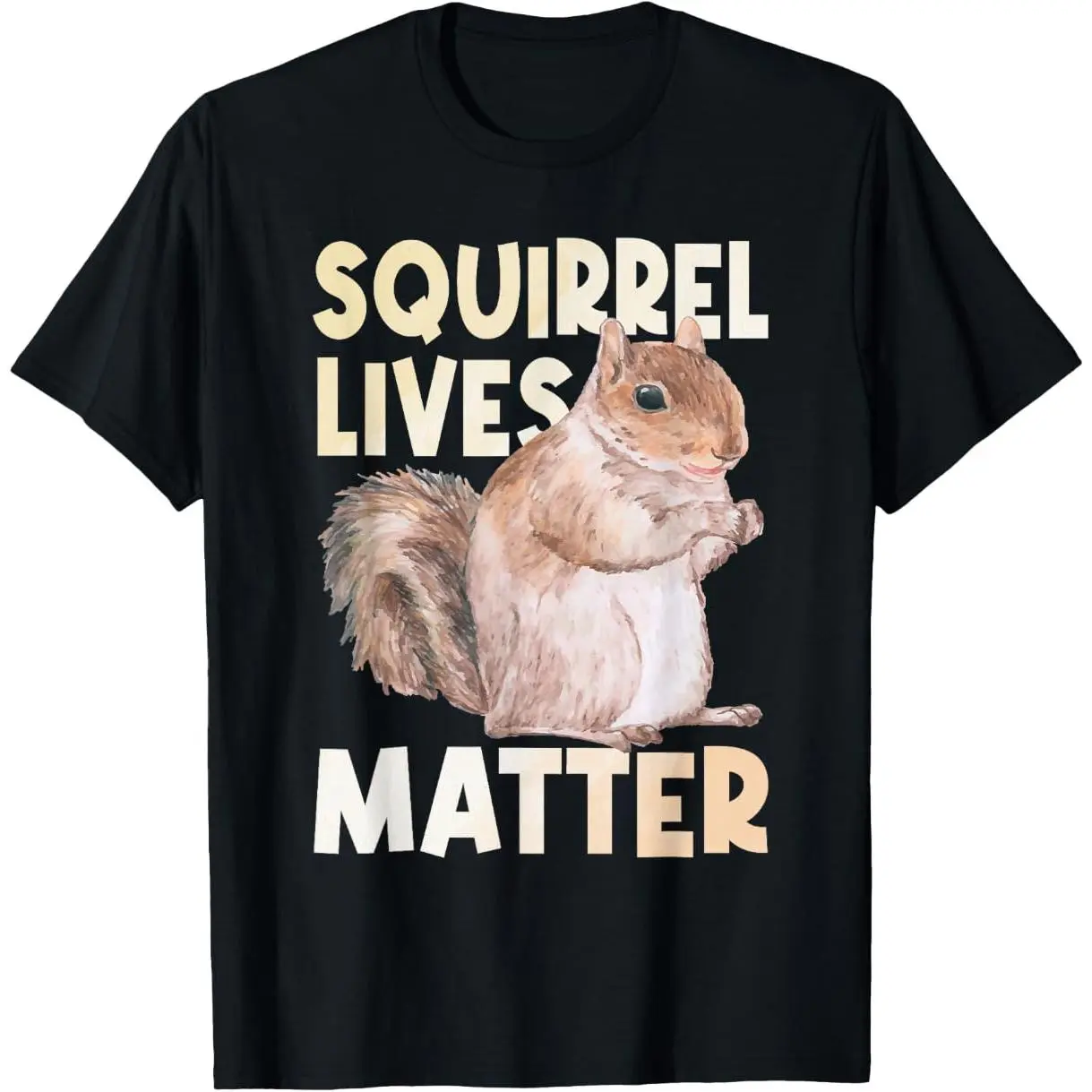 Squirrel Lives Matter Graphic T-Shirt - Short-Sleeve, Round Neck, Casual Streetwear Top for Squirrel Lovers (Summer Sports & Outdoor Apparel), Shortsleeve, Tshirt