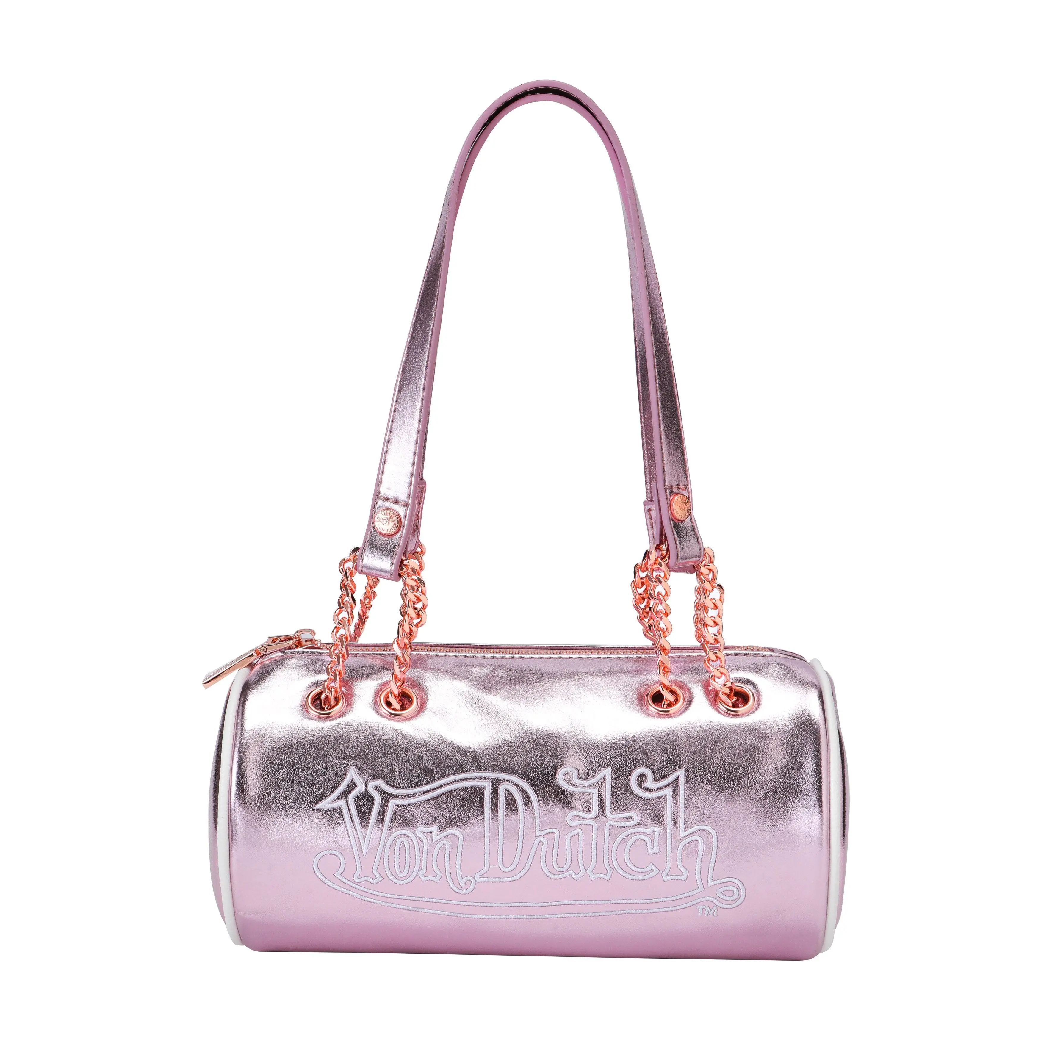 Barrel Bag -Pink Metallic