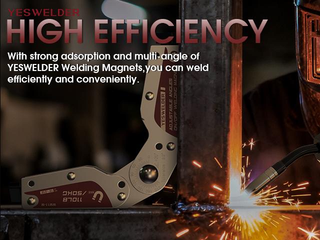 YESWELDER 15-200° Adjustable Angle Welding Magnet with On/Off Switch | 66LBs & 110Lbs Holding Power Magnetic Welding Positioner for Soldering, Metal Fabrication & Pipe Installation