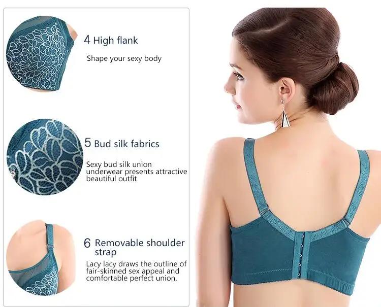 Thin Cup Push Up Bra Mesh Lace Bras For Women Plus Size Underwear Brassiere Elegant Pattern Lingerie