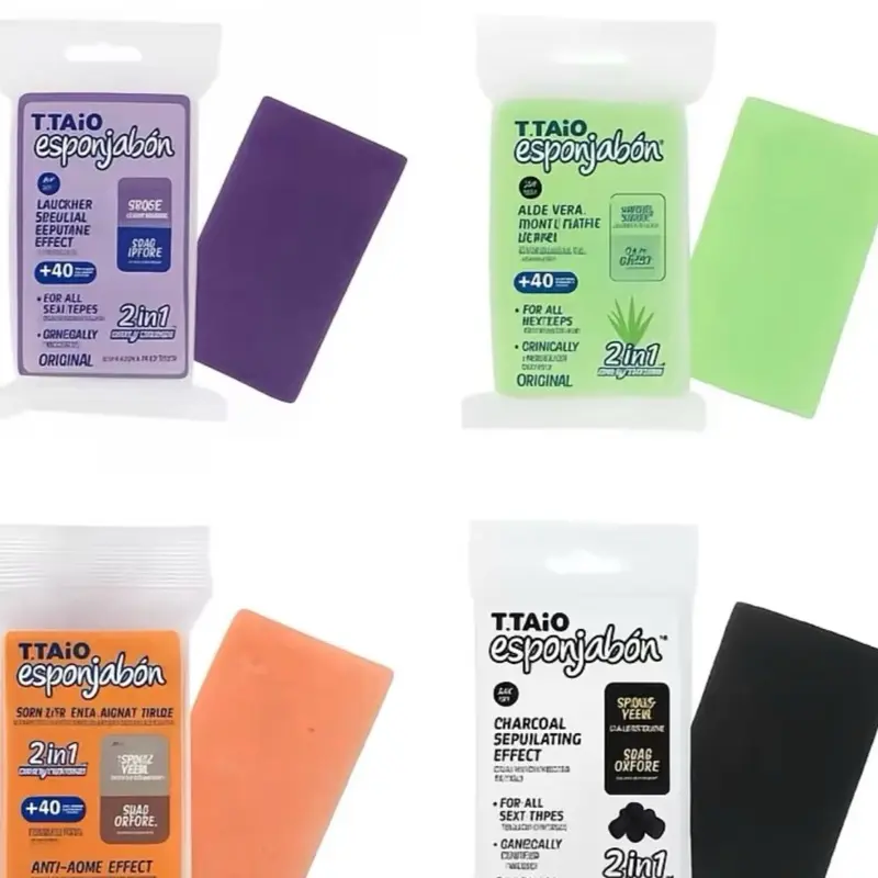 TTaio Esponjabon Variety Hydrating Moisturizing Sponge, Exfoliating Soap Clinically Tested for All Types 110g skin care Cleanser