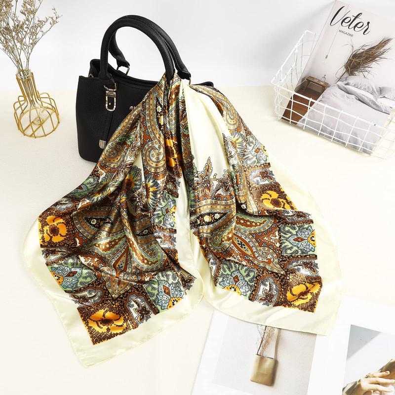 AWAYTR 3Pcs/Set 35” Large Square Head Scarf Summer Dating Travel Commuting Silk Feeling Bandana Scarf for Women Fashion Multifunction Hair Kerchief TikTokShopBlackFriday AWAYTR 3Pcs/Set 35” Large Square Head Scarf Summer Dating Travel Commuting Silk Feeling Bandana Scarf for Women Fashion Multifunction Hair Kerchief TikTokShopBlackFriday