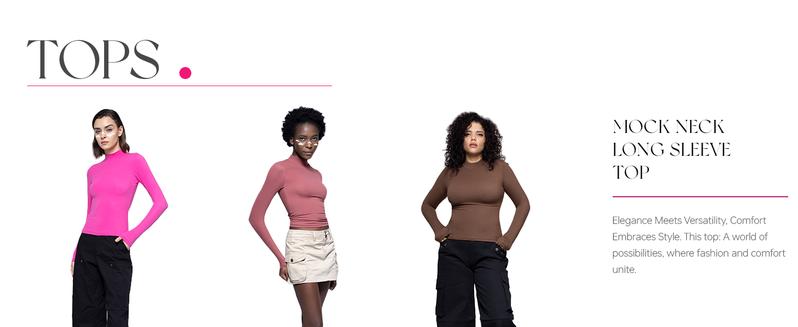 PUMIEY Women's Long Sleeve T-Shirt Mock Turtleneck Slim Fit Tops Sexy Basic Tee Casual Skinny Longsleeves Comfort T-Shirt for Women TiktokShopHolidayHaul