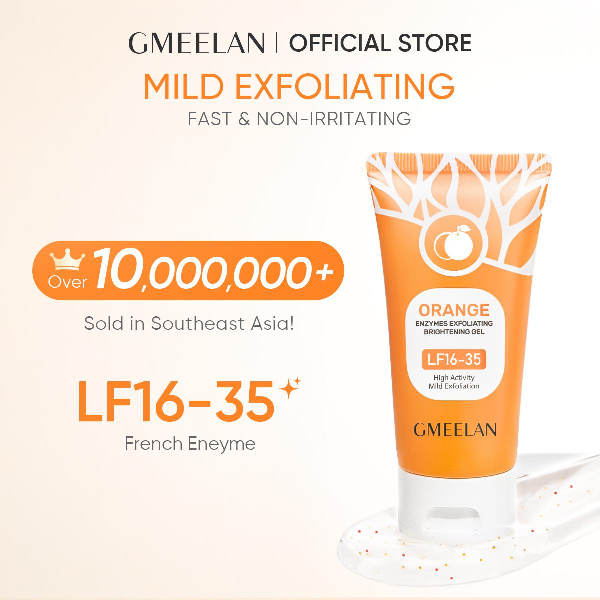 GMEELAN Orange Enzymes Exfoliating Gel 50G LF16-35 French Enzyme Mild Exfoliating Fast Non-Irritating Face Scrubs for All Skin Types