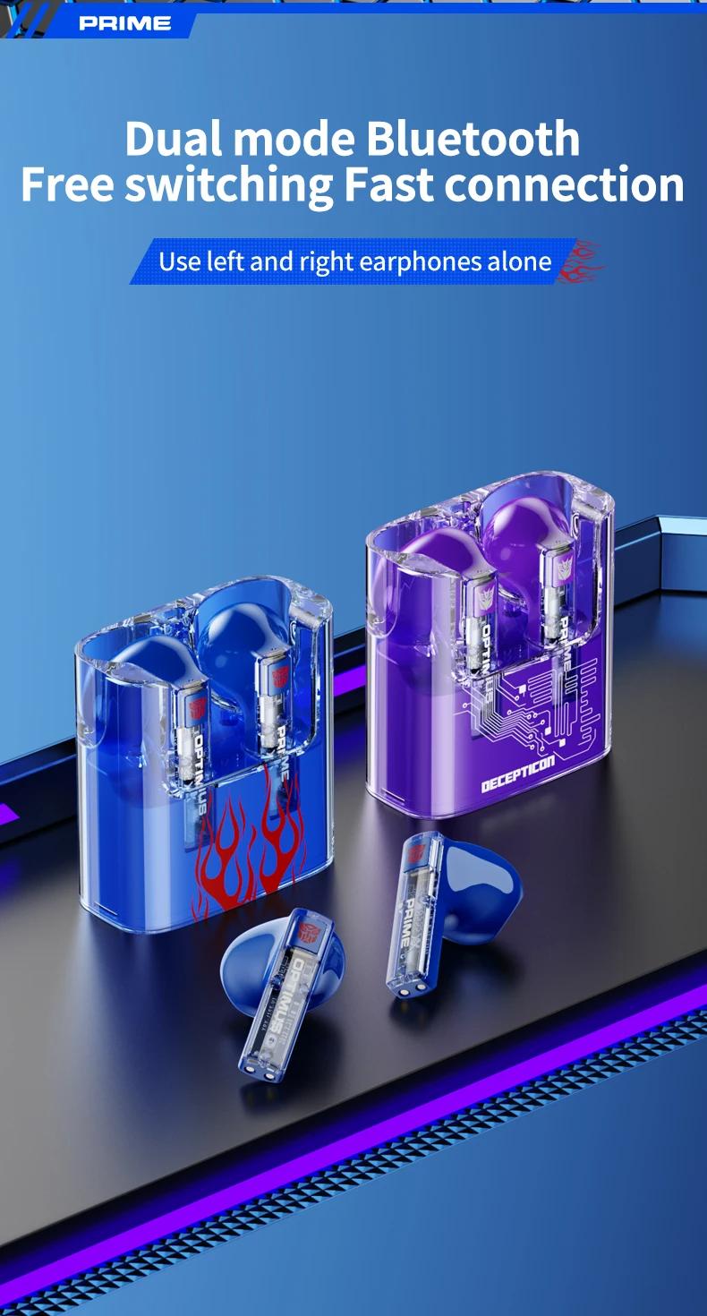 TRANSFORMERS TF-T08 In-Ear Wireless Earbuds with Bluetooth 5.3, Stable Connection, Hi-Fi Stereo Sound, Immersive Powerful Bass, Half-In-Ear Comfortable Fit, Wireless Earphones for Music & Phone Calls