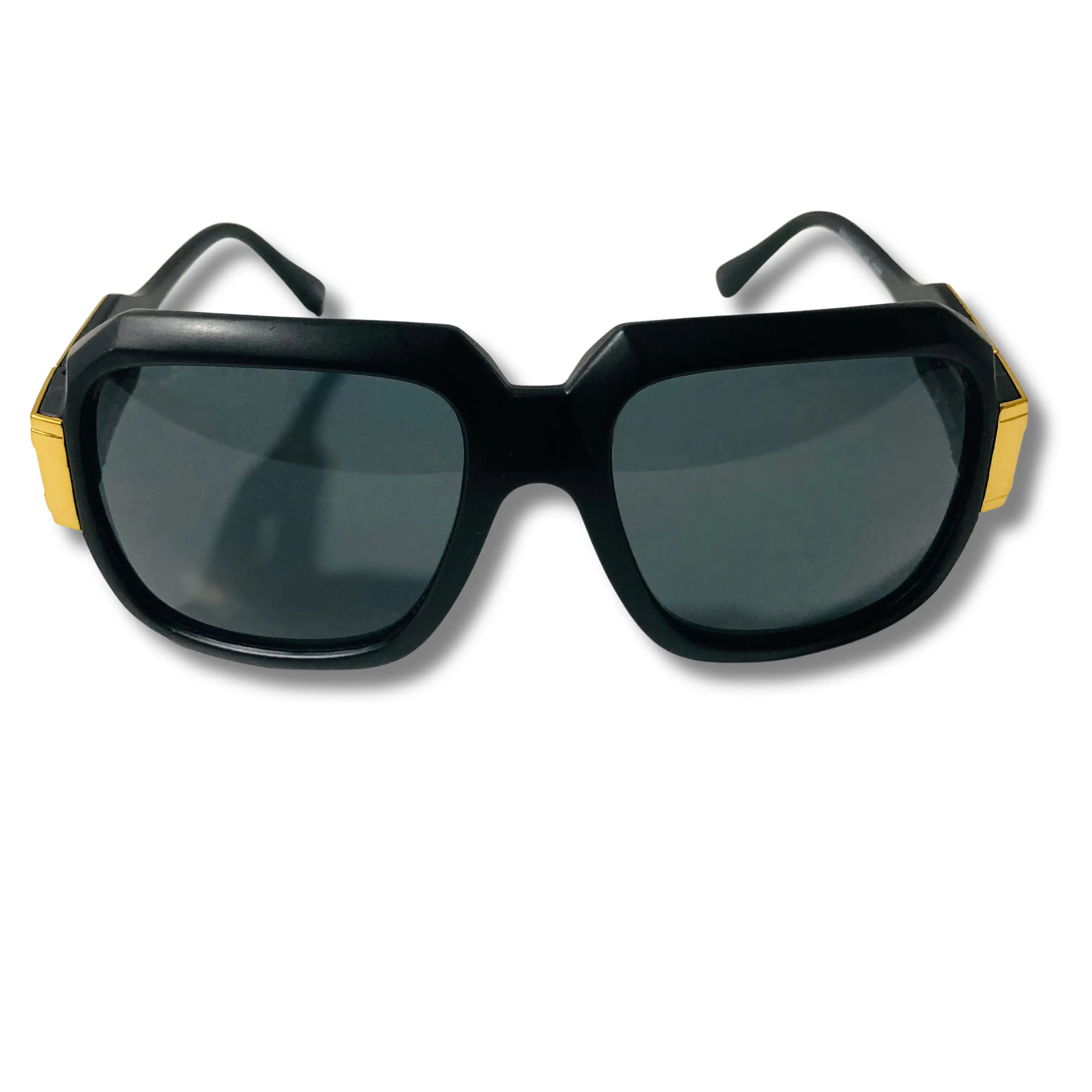 The Kingpin Square Gazelle Sunglasses with Gold Accents x Available in Four Colors