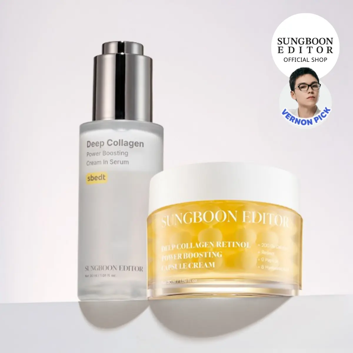 [SAVE $31]Sungboon Rejuvenate Filler Serum + Retinol Cream| | with Deep Collagen, Peptide for wrinkles & fine lines | Firming, Moisturizing, Collagen Boosting, Anti aging Korean Home Aesthetic for all skin types Skin Brightening Kit Glow Hues Kit