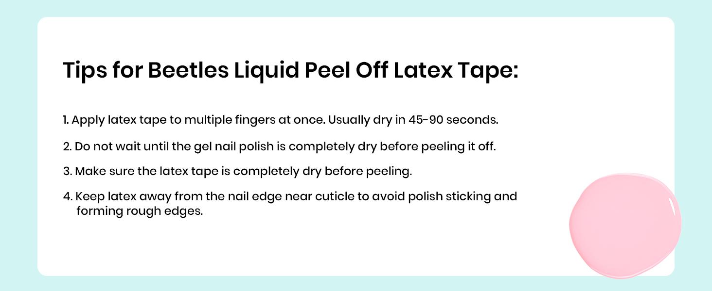Beetles Liquid Latex for Nails 30ml Latex Liquid Nail Peel Off Cuticle Guard with Plastic Nail Care Stick - Beauty Products 15Ml Pink*1+15Ml White*1