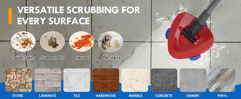 For O-Cedar Rinse Clean 2 Tank System Spin Mop Scrub Brush Head Replacement O cedar Scrub Brush Attachment 2 PC Scrubber Mop Head for Bathroom Kitchen