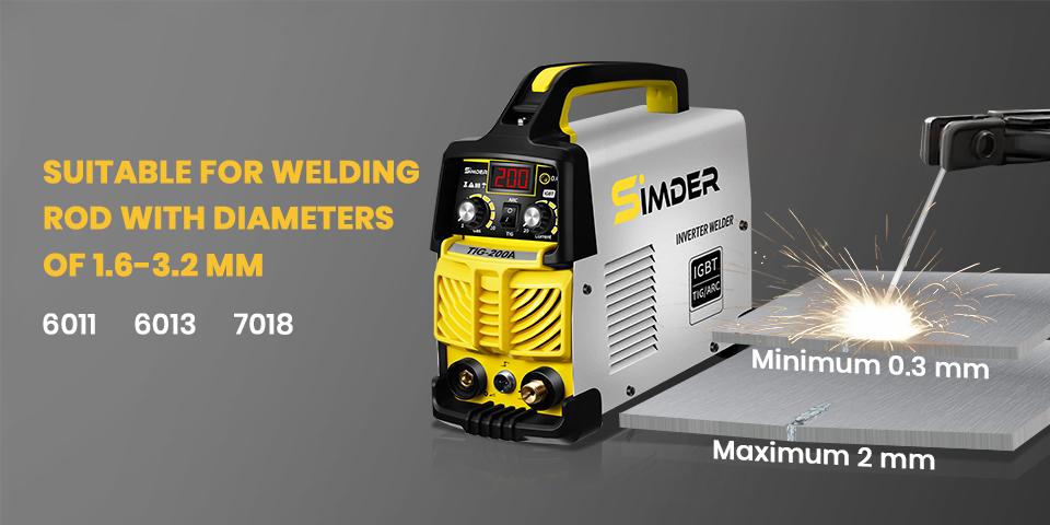 TIG Welder Machine 2in1 Lift TIG/Stick ARC Welding 140A Dual Voltage 110V/220V TIG-200A, Adjustable Post Gas Control, IGBT Inverter, Portable Welding Machine with Complete Welding Accessories for Stainless Steel, Carbon Steel, Beginners, Home DIY & Repair