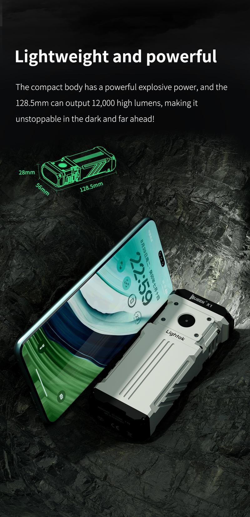 WUBEN X1 12000 Lumens Rechargeable Flashlight – Ultra-Bright Torch, Fast Charging, 7 Programmable Modes, IP55 Waterproof, High-Power Light for Emergency, Rescue, Inspection WUBEN X1 12000 Lumens Rechargeable Flashlight – Ultra-Bright Torch, Fast Charging, 7 Programmable Modes, IP55 Waterproof, High-Power Light for Emergency, Rescue, Inspection