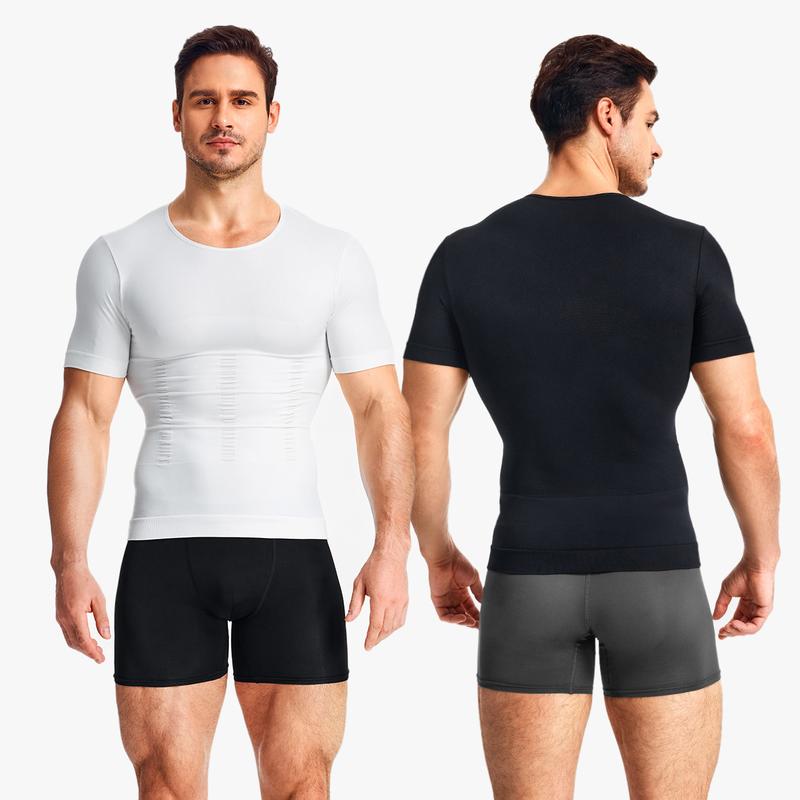 Nebility Mens Core Compression Shirt - Abdominal Sculpting Shapewear to Define Abs & Boost Confidence, Breathable, Quick-Dry Workout Shirts for Men Menswear Gym Tops Nebility Mens Core Compression Shirt - Abdominal Sculpting Shapewear to Define Abs & Boost Confidence, Breathable, Quick-Dry Workout Shirts for Men Menswear Gym Tops