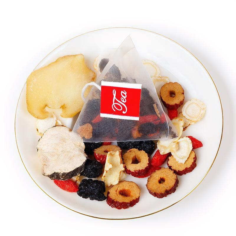 Natural Energy Boost Tea with Real Ginseng & Maca Root | Traditional Kidney Support Herbal Blend for Fatigue & Focus | Pre-Workout Drink & Office Essentials | Sugar-Free Tea Bags (20-60 Count)