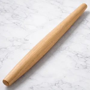 French Rolling Pin 17 Inch – Wooden Tapered Rolling Pin for Dough, Pastry, Pie Crust & Baking