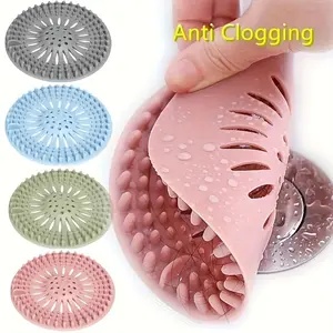 Easy to Install & Clean Hair Catcher, Durable Silicone Drain Cover, Hair Stopper for Bathroom Bathtub & Kitchen Sink