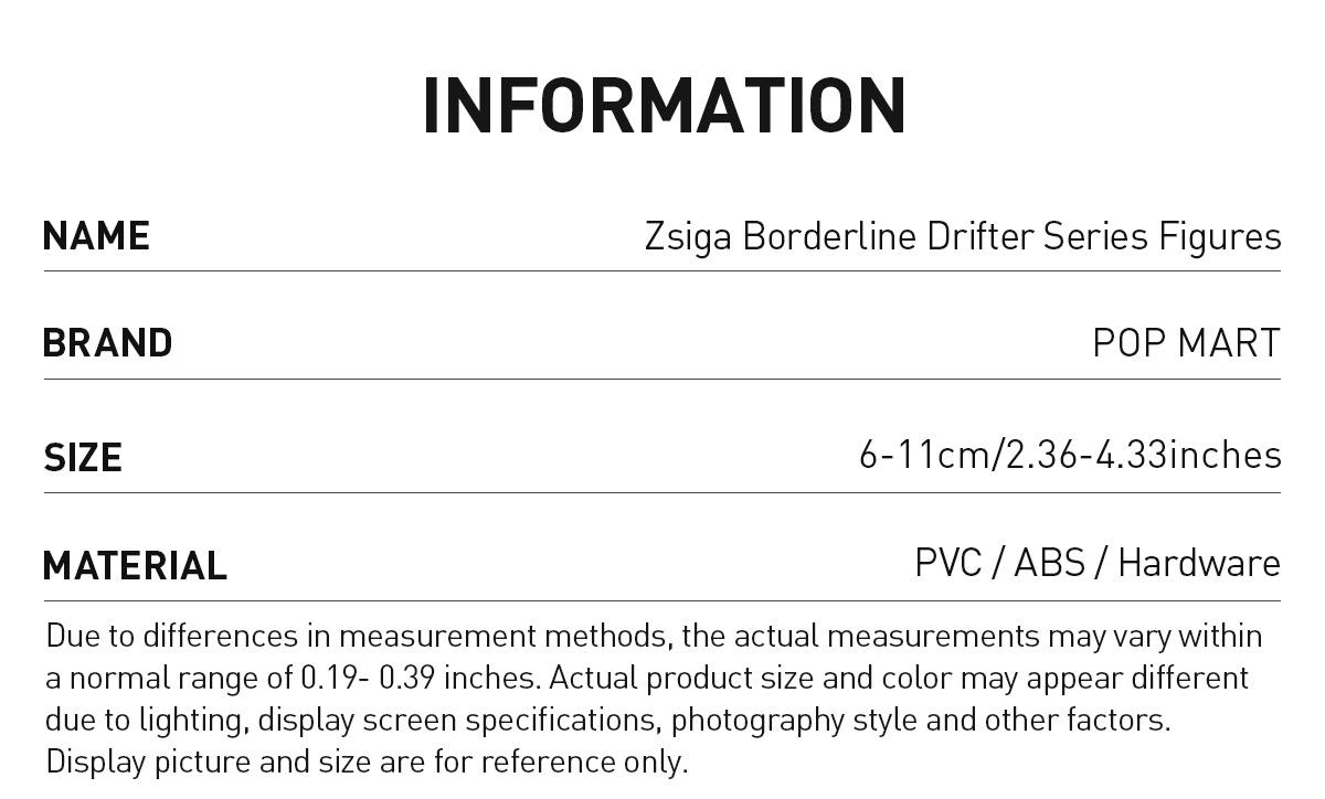 POP MART Zsiga Borderline Drifter Series Figures