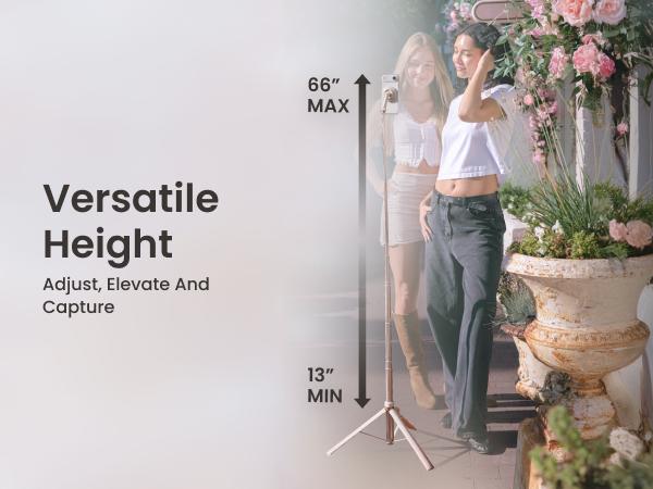 KraftGeek JustTap Ombré Peach Magnetic 66" Selfie Stick Tripod for iPhone 17 & Pixel 10, Automatic Tap-to-open Phone Tripod, Compatible with MagSafe, Fits iPhone 12-17 Series, MagSafe Case & Other Phones with Metal Ring KraftGeek JustTap Ombré Peach Magnetic 66" Selfie Stick Tripod for iPhone 17 & Pixel 10, Automatic Tap-to-open Phone Tripod, Compatible with MagSafe, Fits iPhone 12-17 Series, MagSafe Case & Other Phones with Metal Ring