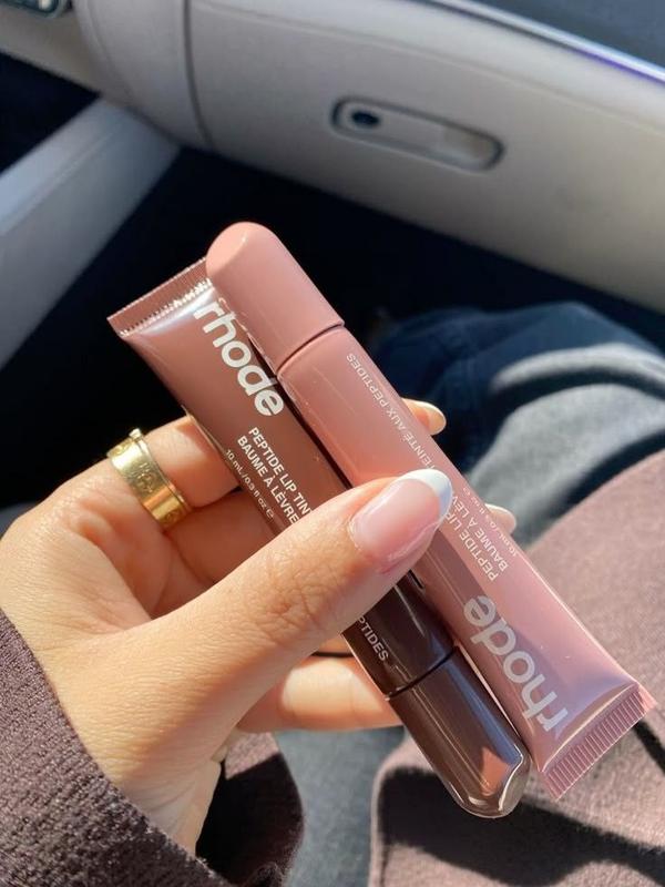 (Super sale 50%) 2026 Most-loved Colour Rhode Hailey Lip Gloss Holder Case, Soft Silicone Cover with Box and Lipstick For iPhone Girls