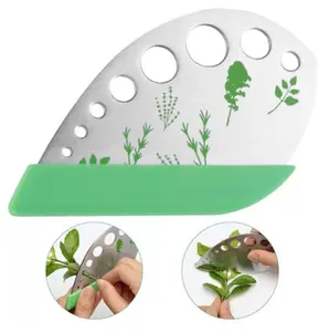 9 Hole Herb Stripper Tool Stainless Steel Kale Leaf Stripper Greens Stem Remover