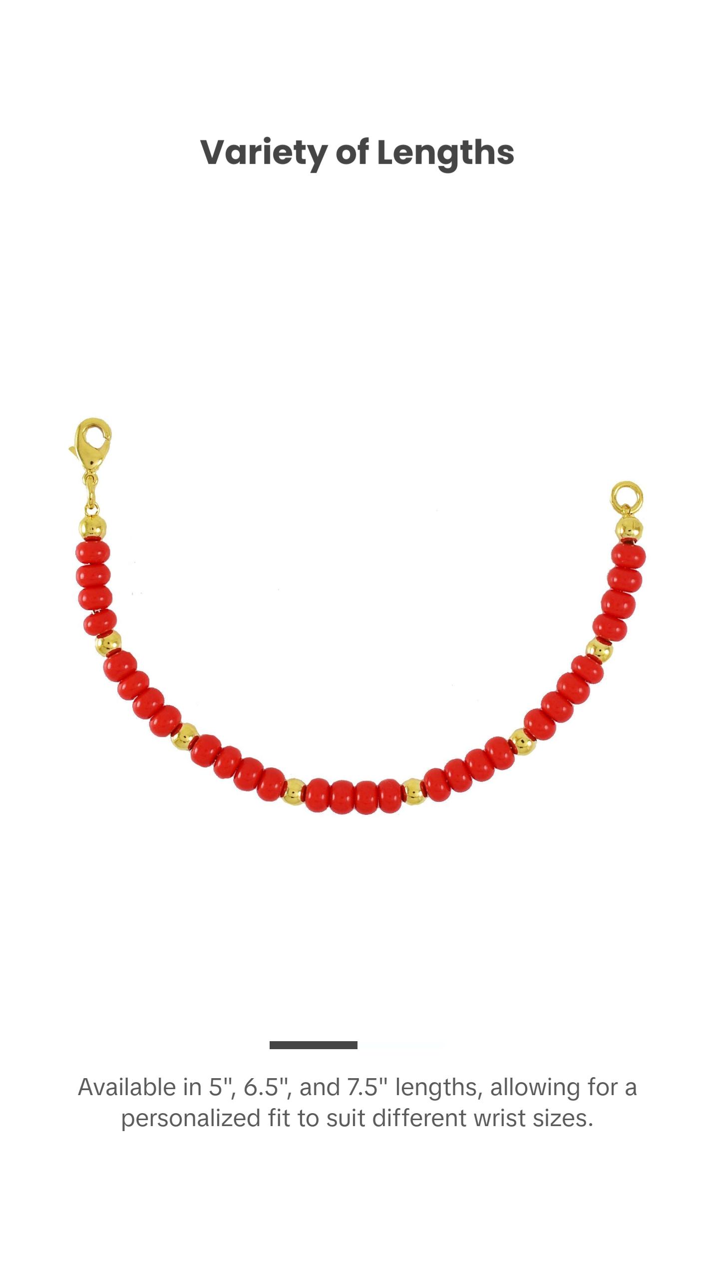 Gold Filled Red Beads Protection Bracelet for Baby - Hypoallergenic and Durable