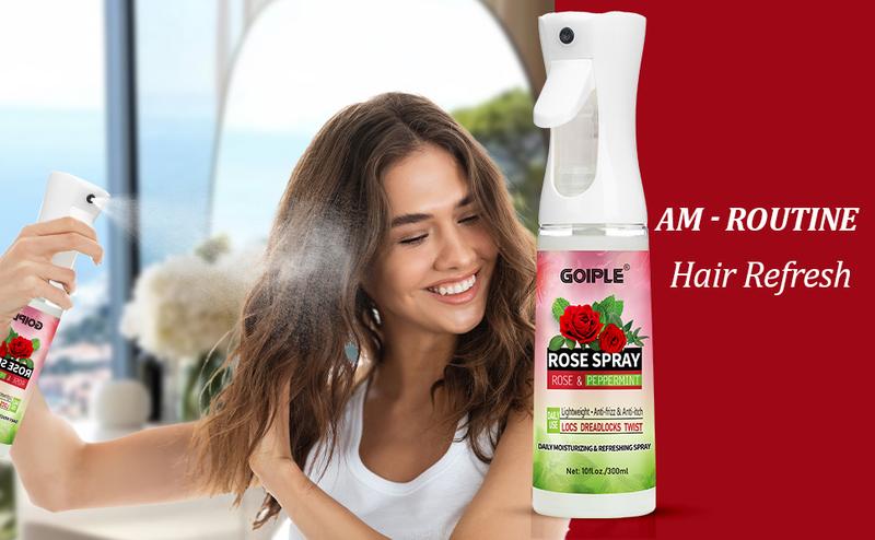 Hydrating Rose Water Loc Spray for Dreadlocks Moisturizing Scalp Spray Soothes Refreshes and Prevents Dryness with Peppermint Castor Oil Moisture