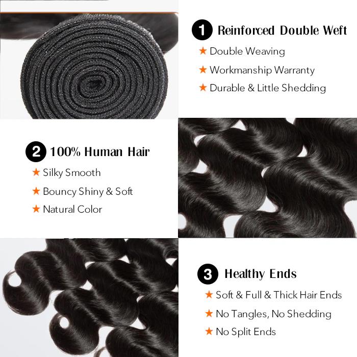 [LIVE-ONLY] Ashine Body Wave 12-30 inches Salon Quality Brazilian Virgin Bundles 100% Human Hair Summer Wigs Natural Color