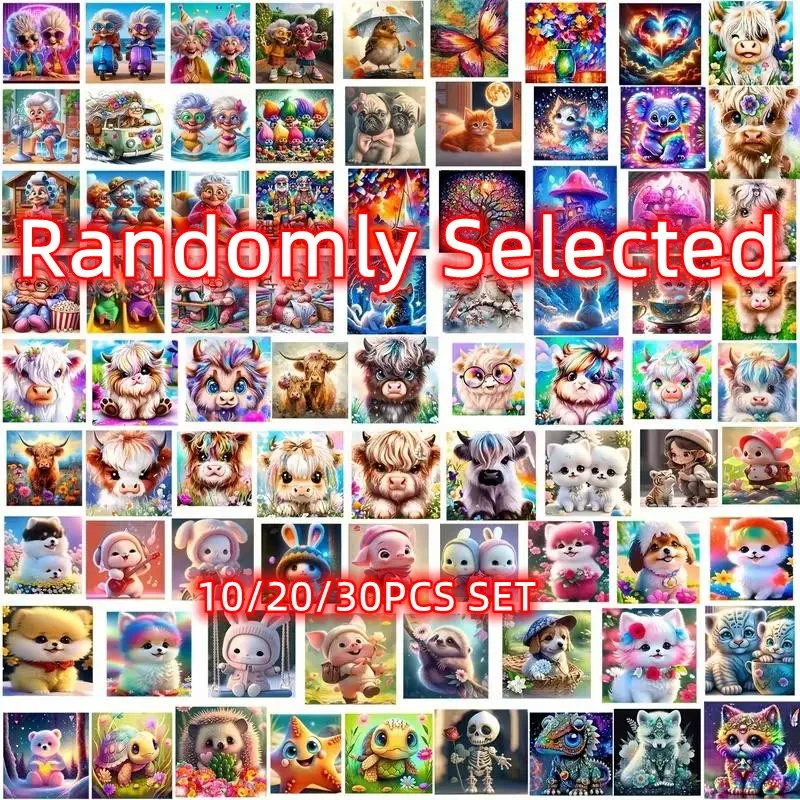 10pcs/20pcs/30pcs Diamond Painting Kit, 5D DIY Art Set Without Frame, Wall Decor for Beginners & Adults, Perfect Gift for Holidays, Diy Kits