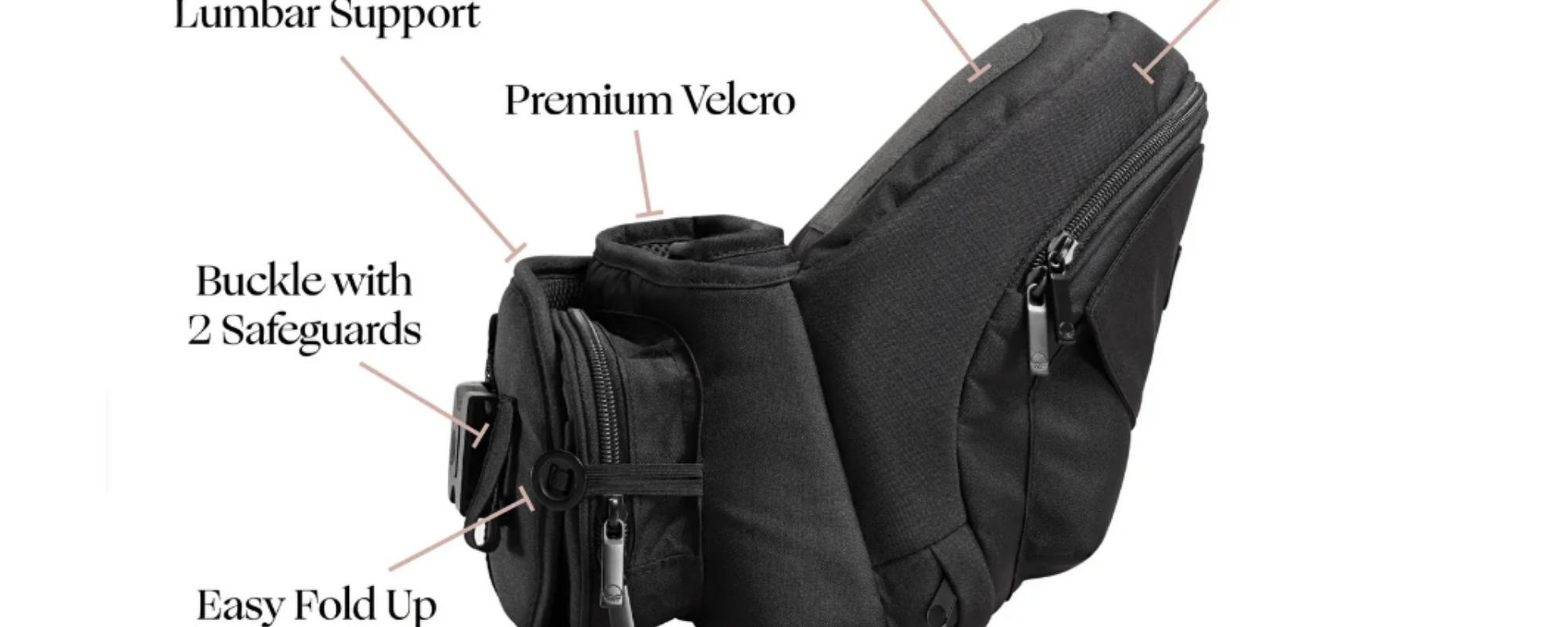 Tushbaby Hip Seat Hands-Free Attachment- Baby and Toddler Carrier Up to 36 Months or 45 Pounds