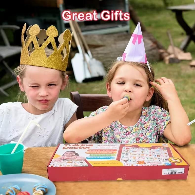 Spanish-English Bilingual 26-Letter Sound Book, Children's Early Education Alphabet and Word Learning Machine, Electronic Educational Digital Device