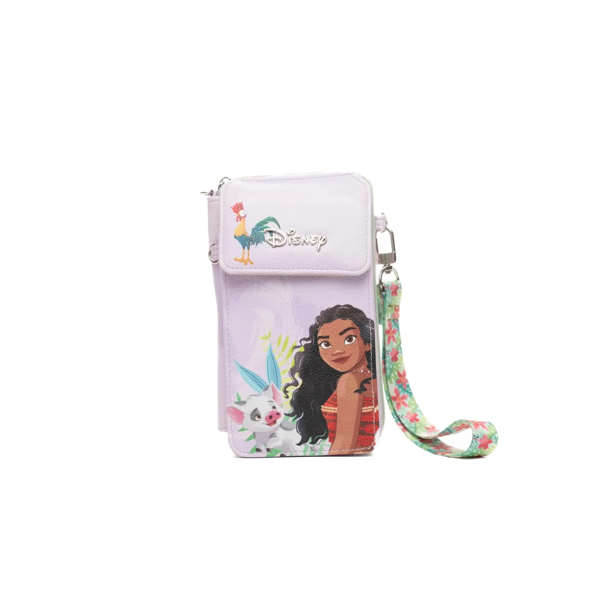 Women's Tropical Print Vegan Leather Phone Wallet Bag, Convertible Crossbody Purse with Removable Adjustable Strap and Wristlet, Casual Crossbody Bags, Crossbody Bags