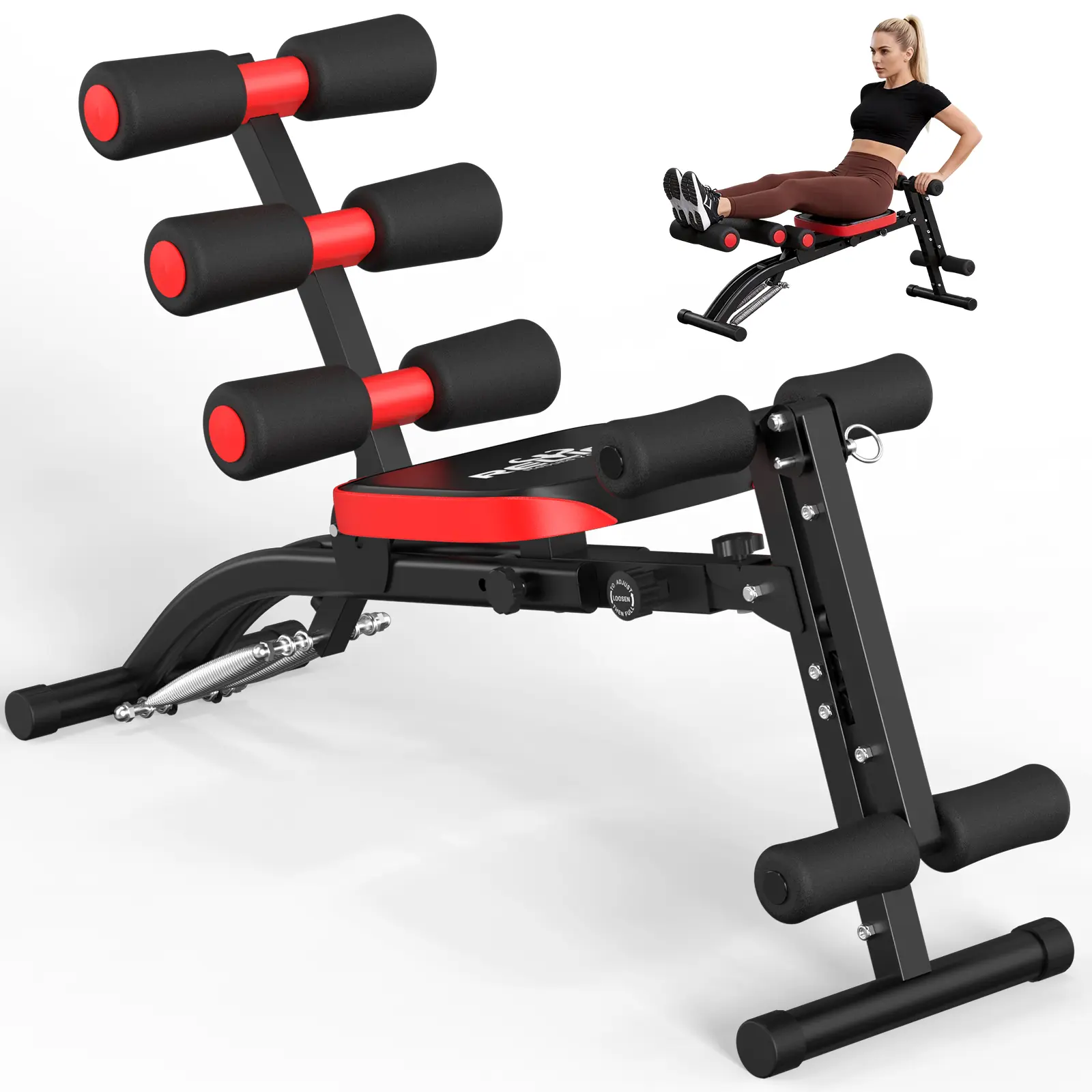 6-in-1 Relife Sports Foldable Workout Bench| Press Weight Bench | 300LBS Capacity | Full Body Home Gym for Abs, Legs & Core | Adjustable & Space-Saving SummerVibes summerwins