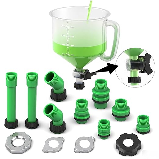 22-Piece No-Spill Coolant Filling Funnel Kit and Siphon Hose Pump, Radiator Coolant Filling Spill-Proof Funnel Kit with Adapters, Extensions, PVC Hose, Engine Oil Funnels, Towel for Universal Vehicle 22-Piece No-Spill Coolant Filling Funnel Kit and Siphon Hose Pump, Radiator Coolant Filling Spill-Proof Funnel Kit with Adapters, Extensions, PVC Hose, Engine Oil Funnels, Towel for Universal Vehicle