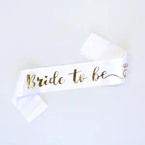 Bride to Be Satin Sash with Rose Gold Foil, Perfect for Bridal Showers, Bachelorette & Weddings