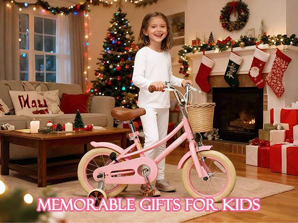 KORIMEFA Bike Toddlers and Kids, 12, 14, 16, 20 Inch Toddler & Kids Bike with Adjustable Seat & Handlebar, Training Wheels, Basket & Bell | Lightweight & Safe Design