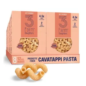 High Fiber Cavatappi - 8 pack -  Gut Friendly, Low GI, USA Grown Pasta