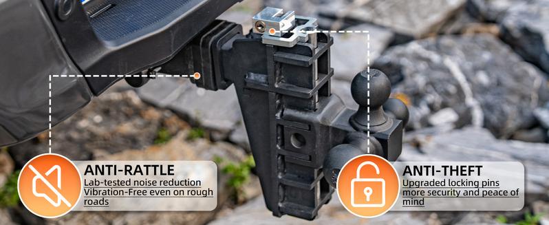 Adjustable Trailer Hitch, Tri-Ball (1-7/8" x 2" x 2-5/16") Drop Hitch, Fits 2-Inch Receiver(Key point), 6 Inch Drop Hitch, 17000 LBS GTW-Class 3 Tow Hitch for Heavy Duty Truck, Black, Solid Ball Mount Adjustable Trailer Hitch, Tri-Ball (1-7/8" x 2" x 2-5/16") Drop Hitch, Fits 2-Inch Receiver(Key point), 6 Inch Drop Hitch, 17000 LBS GTW-Class 3 Tow Hitch for Heavy Duty Truck, Black, Solid Ball Mount