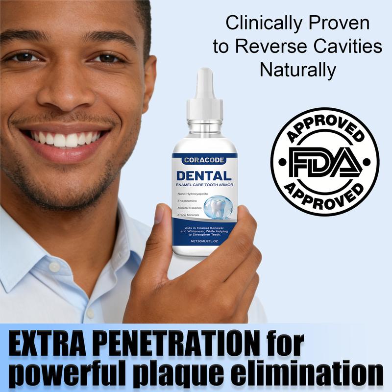 CORACODE Tooth Armor Liquid Drops for Sensitive Teeth, Enamel Care Drops to Support Stronger Teeth & Soothe Sensitivity， Daily Oral Care Routine 60 ml