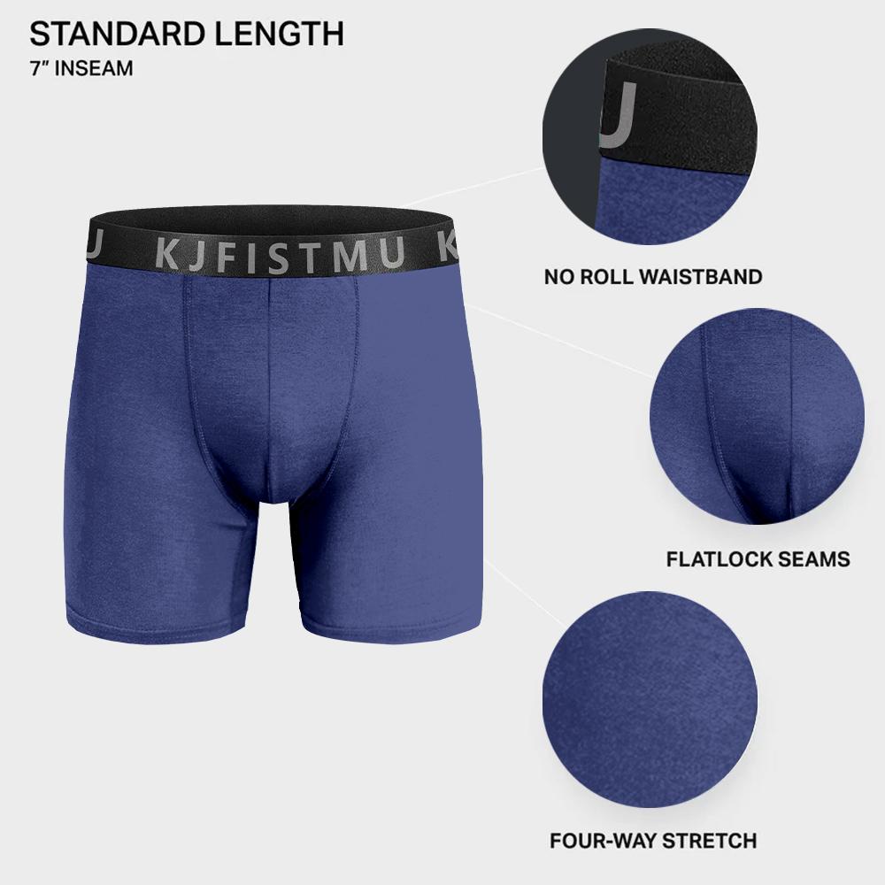 KJFISTMU 12-Piece Men's Boxer Briefs Set Random Styles Designs Solid Colors Prints Colorful Waistbands Striped Designs Fashionable Graffiti Print Underwear