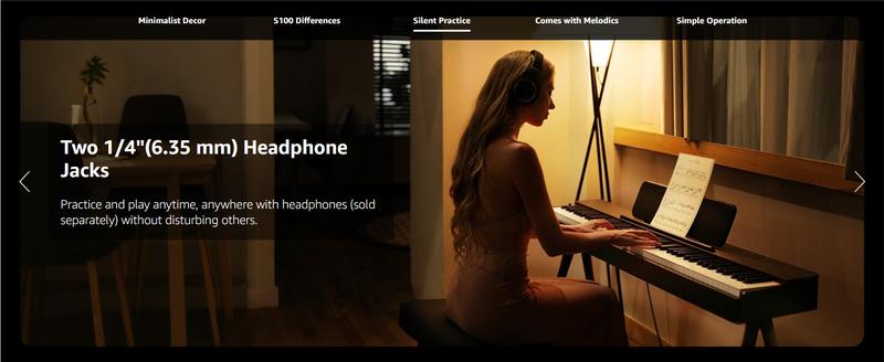 onner OURA S100 Home Digital Piano with 88 Key Graded Hammer Weighted Keyboard for Beginner, Boasts Bluetooth, 3 Original MIDI Demos, Local Off Function, 2 * 10 W, USB-MIDI, Piano Three Pedal, Black