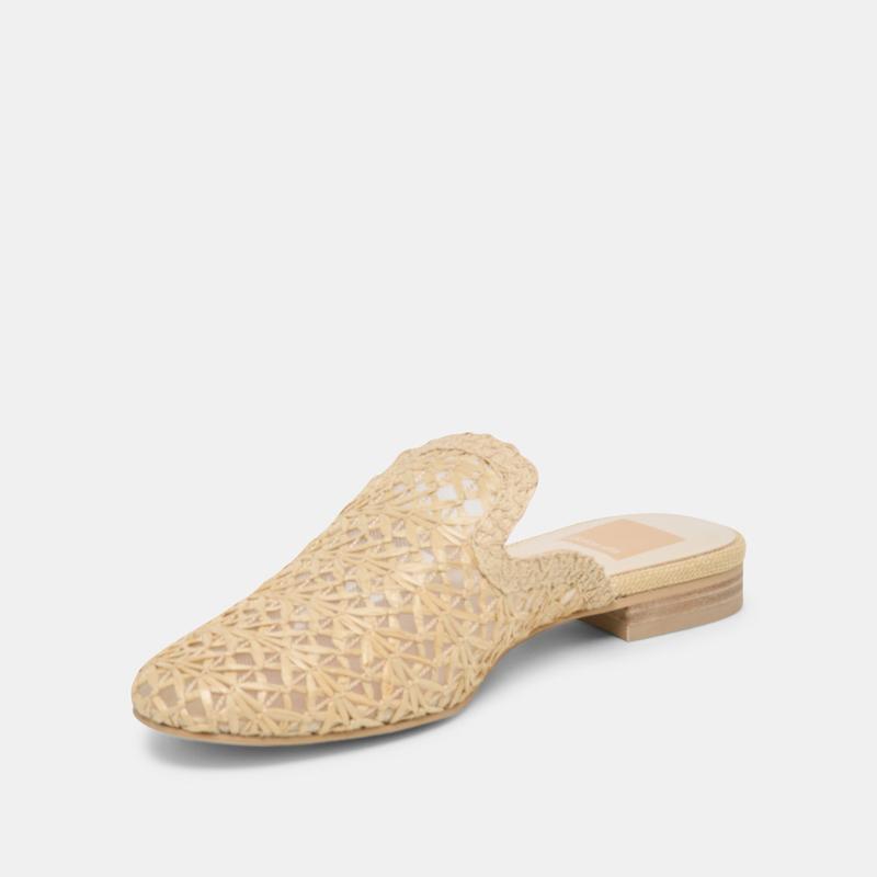 Dolce Vita KIRT FLATS LT NATURAL CROSS HATCH RAFFIA