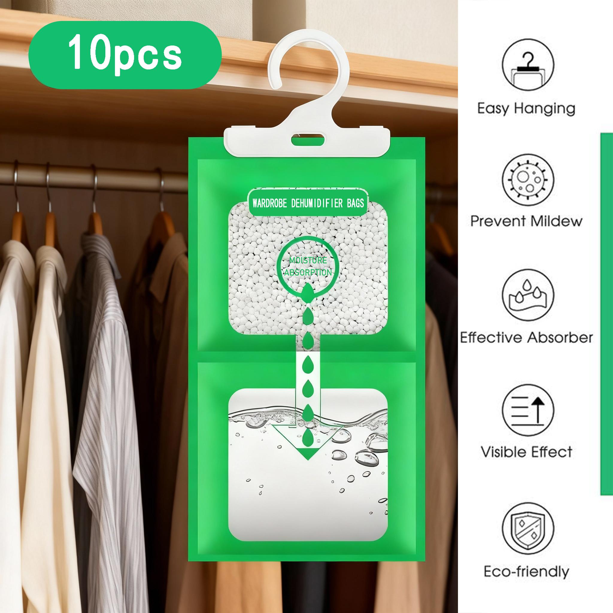 Moisture Absorbers 10 Pack Set, Hanging Closet Dehumidifier Bags, Humidity Packs, Desiccant, Closet Dehumidifiers With Fragrance Free Moisture Absorbers 10 Pack Set, Hanging Closet Dehumidifier Bags, Humidity Packs, Desiccant, Closet Dehumidifiers With Fragrance Free