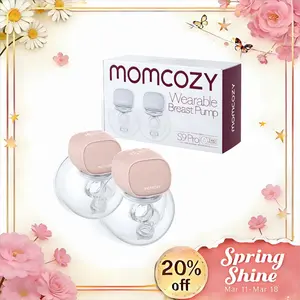 Momcozy S9 Pro & S12 Pro  Breast Pump, Upgraded Wearable Breast Pump, Hands-free Design, with LED Display, Dual-head Electric Portable Breast Pump, with 2 Modes and 9 Levels, 24mm,A