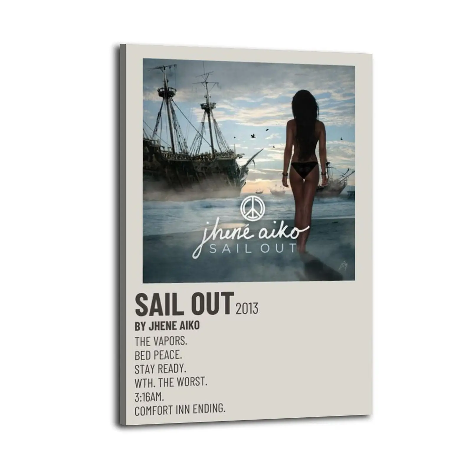 Jhené Aiko Sail Out HomeDecor WallArt LivingRoom Canvas for Bedroom Decor Canvas Poster Aesthetic Office Bathroom Painting Picture Print Modern Family