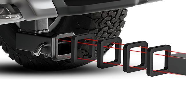 Nilight 2.5Inch Hitch Receiver Silencer Pads (4 Pack) - Red - Universal Fit for Trailer Hitches