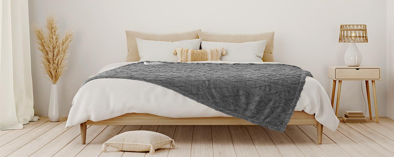 YOOFOSS Heated Blanket Electric Blanket Throw - Heating Blanket with 5 Heating Levels & 12 Hours Auto Off, Soft Cozy Sherpa FleeceWashable Blanket with Fast Heating