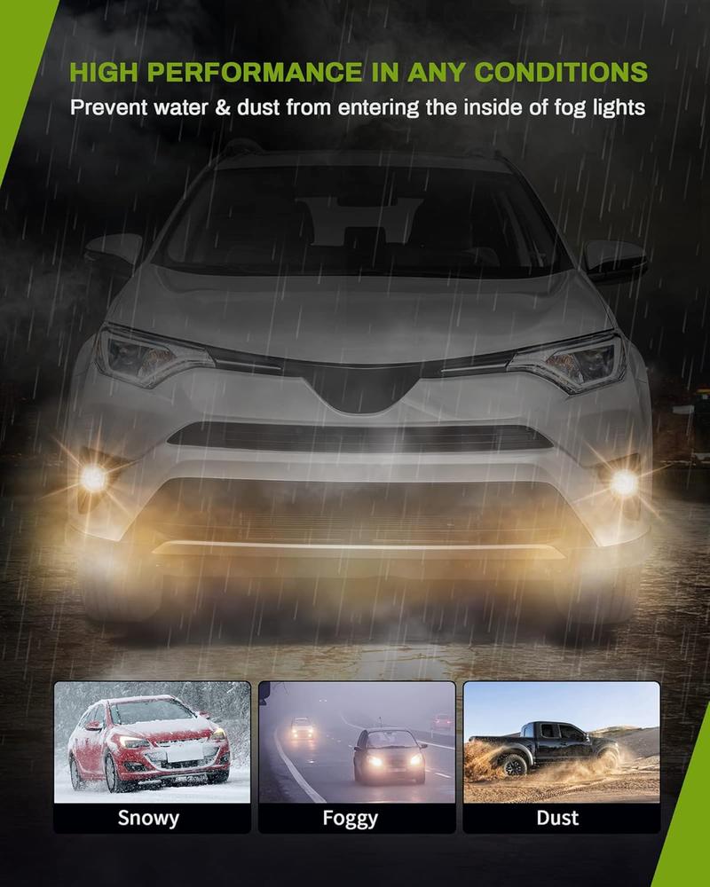 YITAMOTOR Fog Lights Compatible with 2016-2018 RAV4 Fog Light Replacement,with 12V 55W H11 Bulbs,Wiring Harness and Switch