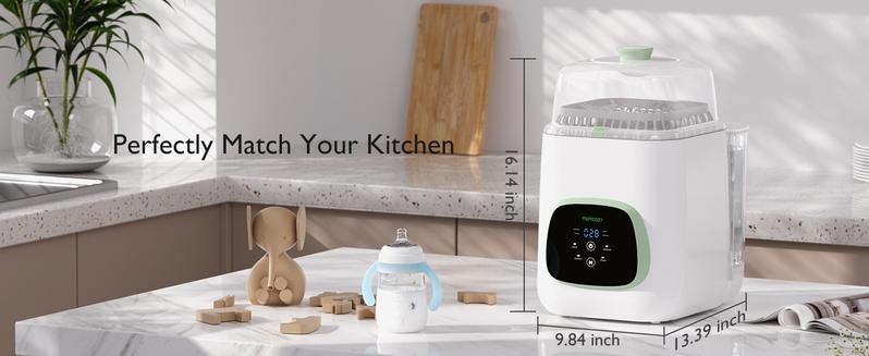 Momcozy KleanPal Pro Baby Bottle Washer & Momcozy Official Washing Block for Momcozy KleanPal Pro Baby Bottle Washer, 120 Tablets-B