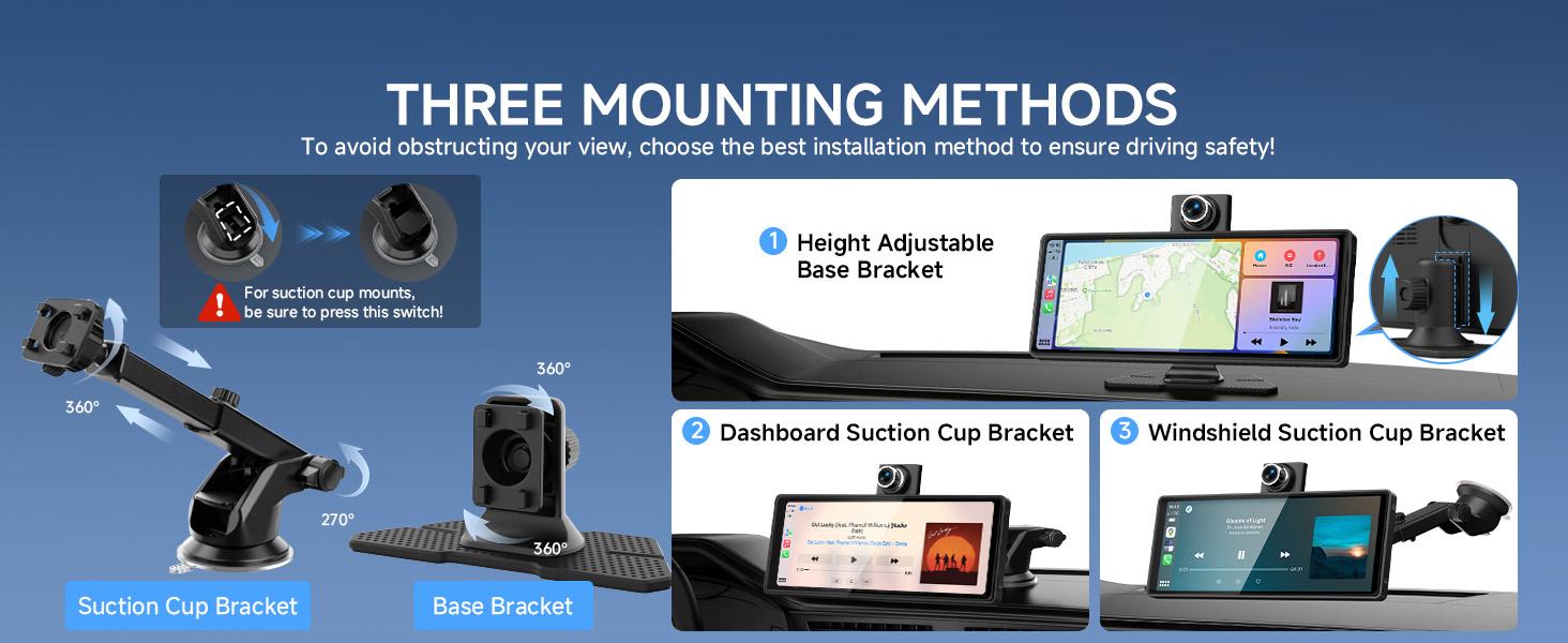 2026 Latest Model 10.26 Inch 4K Ultra HD Portable Car Stereo with Wireless Carplay screen, Carplay Radio touchScreen,Car Video Player，Vehicle Car Entertainment Player, Gifts for Men, Gifts for Boyfriend, Car Accessories, Men Gifts